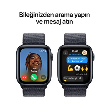 Apple Watch SE GPS 40mm Gece Yarısı Alüminyum Kasa  Mürekkep Moru Spor Loop  MXEA3TU/A