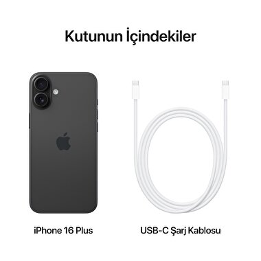 Apple iPhone 16 Plus 256GB Siyah  MXWN3TU/A
