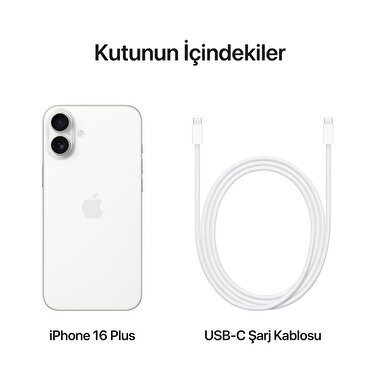 Apple iPhone 16 Plus 256GB Beyaz  MXWV3TU/A