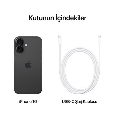 Apple iPhone 16 128GB Siyah  MYE73TU/A