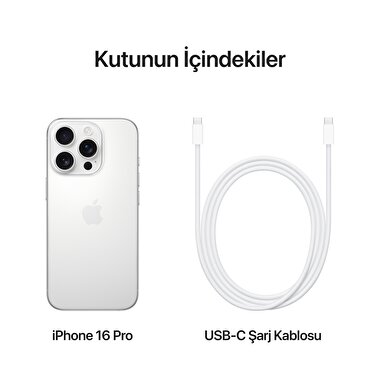 Apple iPhone 16 Pro 128GB Beyaz Titanyum  MYNE3TU/A