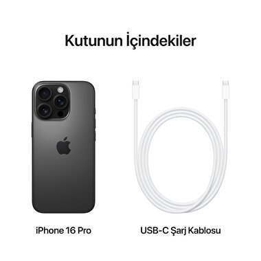 Apple iPhone 16 Pro 256GB Siyah Titanyum  MYNH3TU/A
