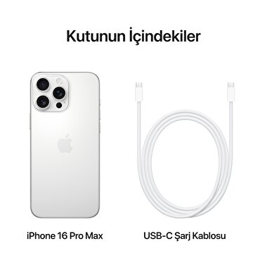 Apple iPhone 16 Pro Max 1TB Beyaz Titanyum  MYX53TU/A