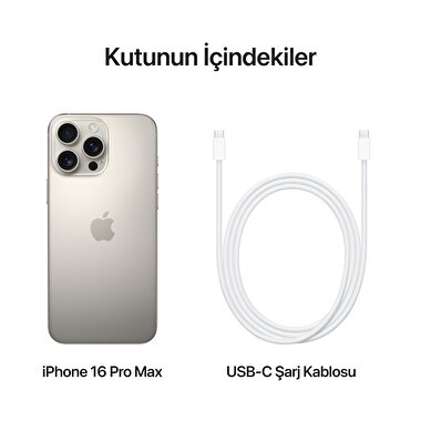 Apple iPhone 16 Pro Max 1TB Natürel Titanyum  MYX73TU/A