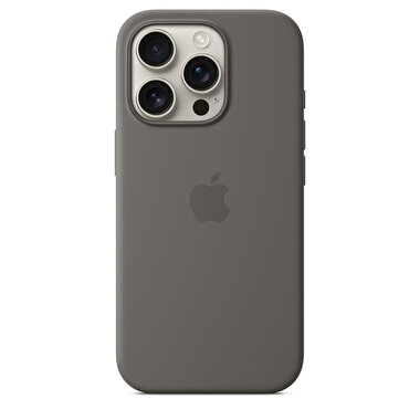 iPhone 16 Pro için MagSafe özellikli Silikon Kılıf - Taş Grisi MYYL3ZM/A
