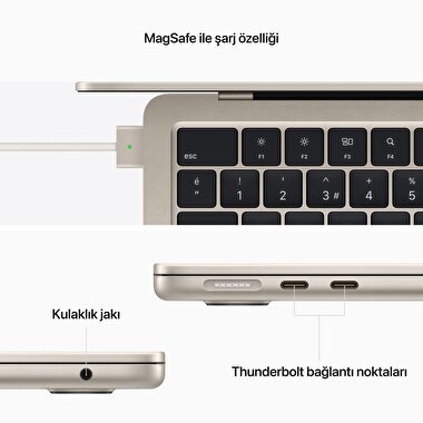 MacBook Air 13" M2 16C 8CPU 8GPU 16GB/ 256GB Yıldız Işığı Z15Y00102