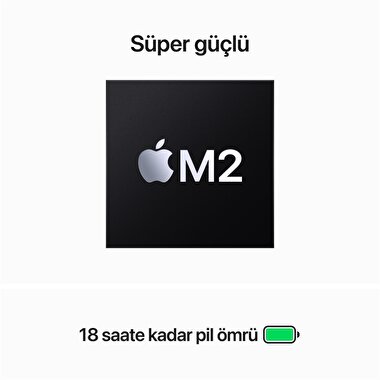 15 inç MacBook Air M2 - Uzay Grisi 8CPU 10GPU 512 SSD 16GB RAM Z18N000UY