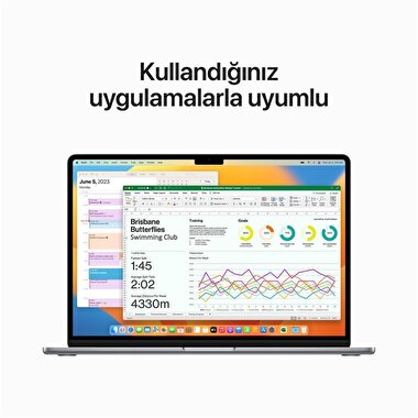 15 inç MacBook Air M2 - Uzay Grisi 8CPU 10GPU 512 SSD 16GB RAM Z18N000UY