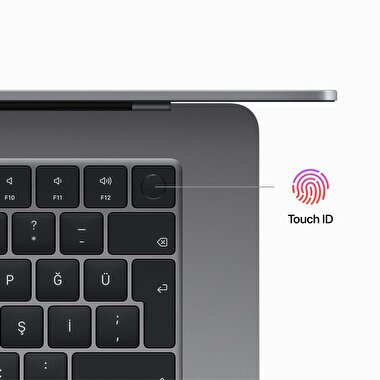 Apple MacBook Air 15' M2' Çip 8 Çekirdekli CPU 10 Çekirdekli GPU 8 GB Bellek 1 TB SSD Uzay Grisi Z18N000VS