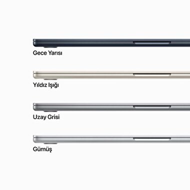 Apple MacBook Air 15' M2' Çip 8 Çekirdekli CPU 10 Çekirdekli GPU 8 GB Bellek 1 TB SSD Uzay Grisi Z18N000VS