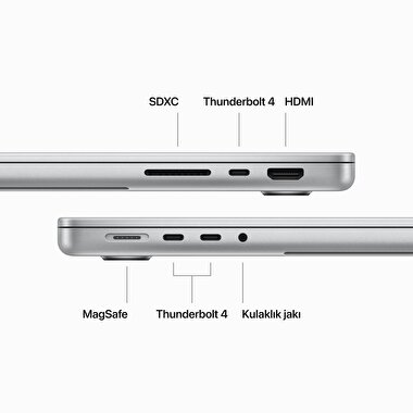 MacBook Pro 14 inç M3 Pro Çip 12 CPU 18GPU 36 GB Bellek 1 TB  SSD Gümüş  Z1AV001BE