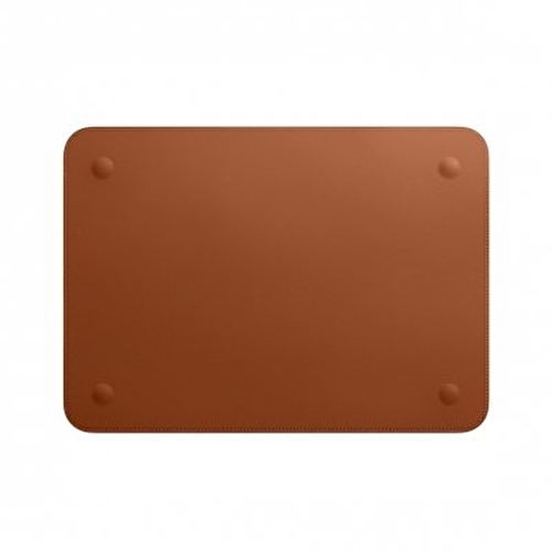 Apple 12 inç MacBook için Deri Zarf (Leather Sleeve) Kılıf  - Klasik Kahve