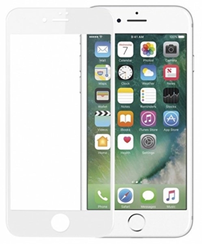 PRO 9H iPhone 8 / 7 Full Tempered Glass Beyaz Cam Ekran Koruyucu