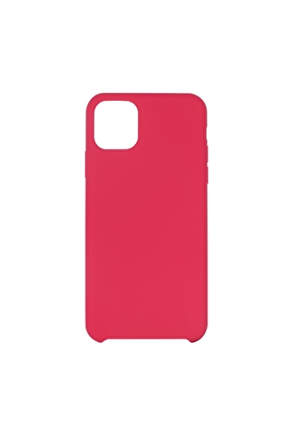 PRO iPhone 11 Pro Max Silikon Koruma Kılıfı - Gül Kırmızısı