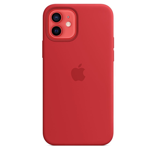 iPhone 12 | 12 Pro için MagSafe özellikli Silikon Kılıf - Kırmızı (PRODUCT)RED