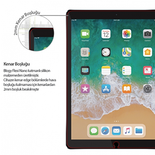 Blogy Flexi Nano iPad 9.7 Ekran Koruyucu