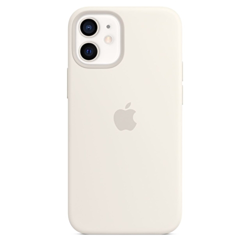 iPhone 12 mini için MagSafe özellikli Silikon Kılıf - Beyaz