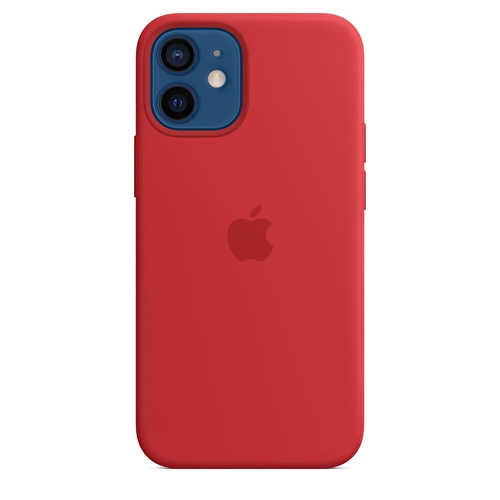 iPhone 12 mini için MagSafe özellikli Silikon Kılıf - Kırmızı (PRODUCT)RED
