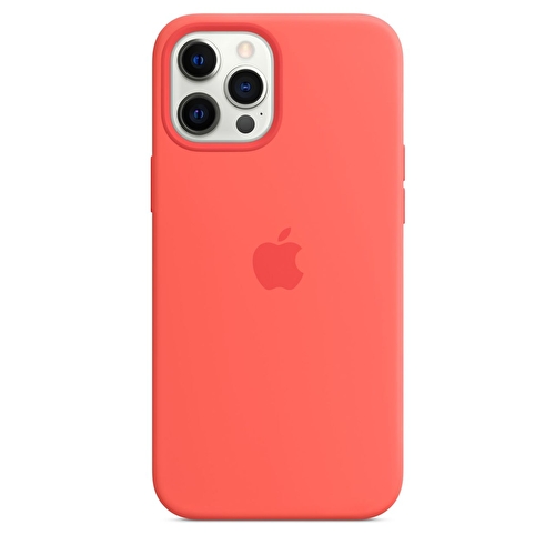 iPhone 12 Pro Max için MagSafe özellikli Silikon Kılıf - Pembe Greyfurt