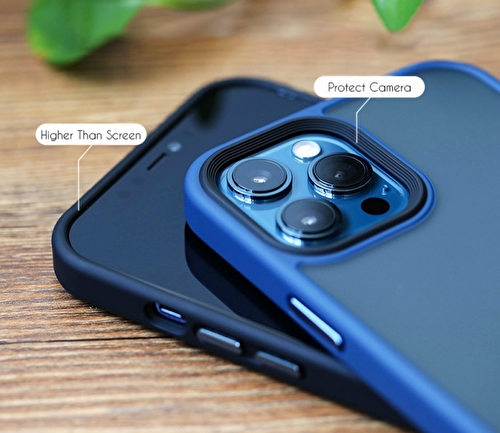 Piili iPhone 13 Pro Max Kılıfı Focus - Mavi