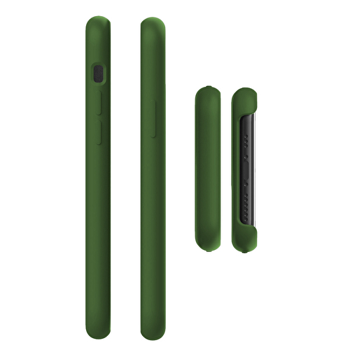 Buff iPhone 11 Rubber Fit Kılıf - Koyu Yeşil