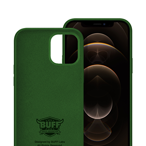 Buff iPhone 12Pro Max Rubber Fit Kılıf -Koyu Yeşil