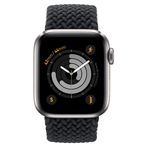 Buff Apple Watch Örgülü Kordon 42/44 S - Siyah