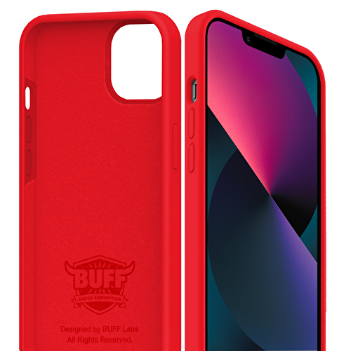 Buff iPhone 13 Mini Rubber Fit Kılıf - Kırmızı