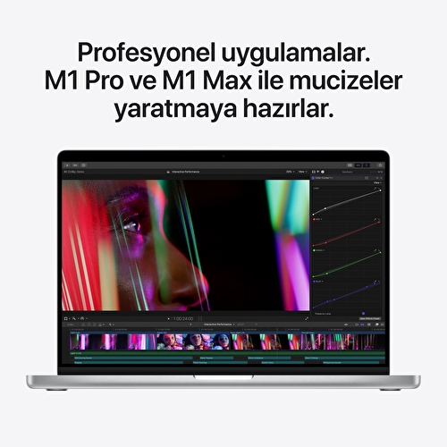 MacBook Pro 16 inç M1 Pro chip with 10-core CPU and 16-core GPU, 512GB SSD - Silver