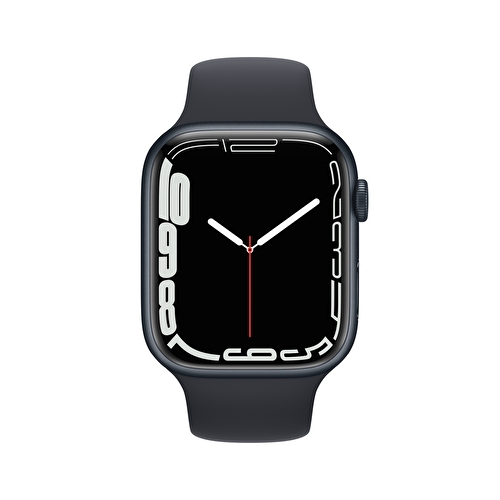 Apple Watch Series 7 GPS + Cellular, 45mm Gece Yarısı Alüminyum Kasa ve Gece Yarısı Spor Kordon - MKJP3TU/A