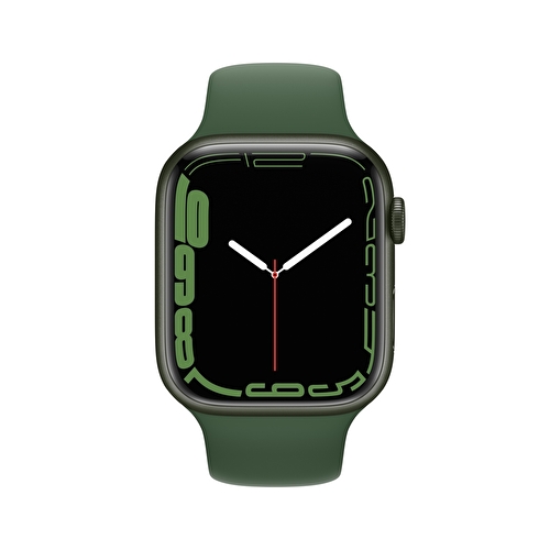 Apple Watch Series 7 GPS + Cellular, 45mm Yeşil Alüminyum Kasa ve Yonca Spor Kordon - MKJR3TU/A