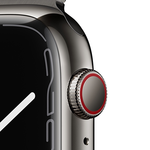 Apple Watch Series 7 GPS + Cellular, 45mm Grafit Paslanmaz Çelik Kasa ve Grafit Milano Loop - MKL33TU/A