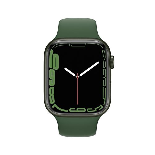 Apple Watch Series 7 GPS, 45mm Yeşil Alüminyum Kasa ve Clover Spor Kordon -  MKN73TU/A