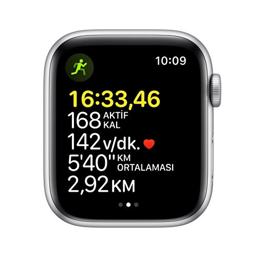 Apple Watch SE GPS, 44mm Gümüş Alüminyum Kasa ve Uçurum Mavisi Spor Kordon MKQ43TU/A