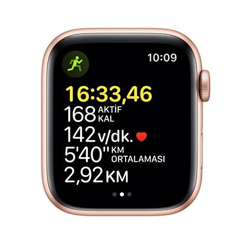 Apple Watch SE GPS + Cellular, 44mm Altın Rengi Alüminyum Kasa ve Yıldız Işığı Spor Kordon - MKT13TU/A