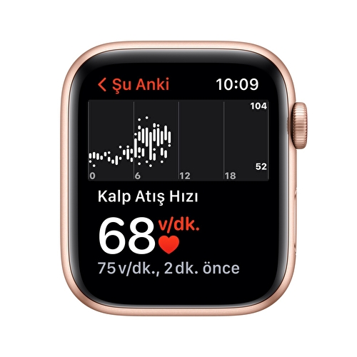Apple Watch SE GPS + Cellular, 44mm Altın Rengi Alüminyum Kasa ve Yıldız Işığı Spor Kordon - MKT13TU/A