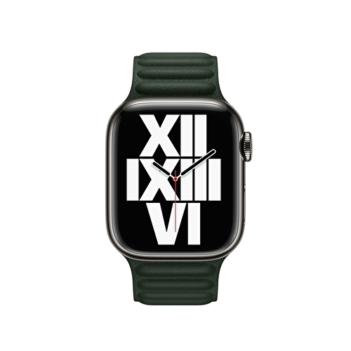 Apple Watch 41mm Sequoia Green Leather Link - S/M
