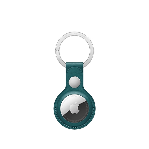 Apple AirTag Leather Key Ring - Orman Yeşili