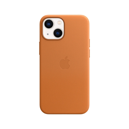 iPhone 13 mini için MagSafe özellikli Deri Kılıf - Kızıl Kahverengi