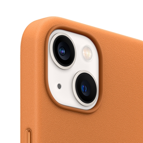 iPhone 13 için MagSafe özellikli Deri Kılıf - Kızıl Kahverengi