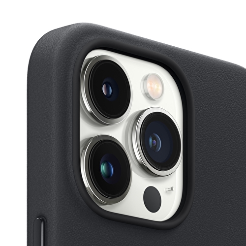 iPhone 13 Pro Max için MagSafe özellikli Deri Kılıf - Gece Yarısı