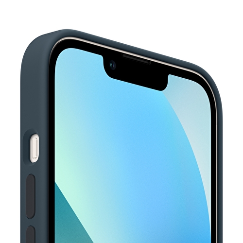 iPhone 13 mini için MagSafe özellikli Silikon Kılıf - Koyu Abis