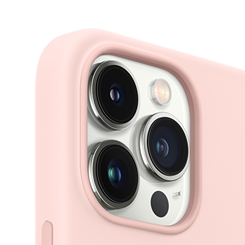 iPhone 13 Pro Max için MagSafe özellikli Silikon Kılıf – Puslu Pembe