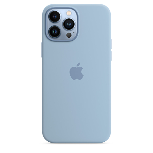 iPhone 13 Pro Max için MagSafe özellikli Silikon Kılıf – Mavi Sis
