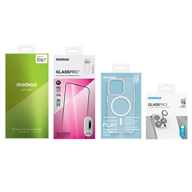 Momax iPhone 15 Pro Max Mix Magsafe Kılıf/EK/Lens 4894222073173
