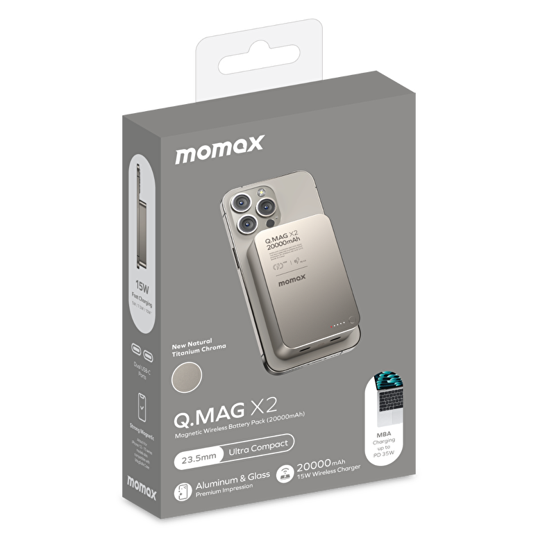 Momax QMag X2 35W 20000mAh MagSafe Powerbank-TTyum 4894222075818