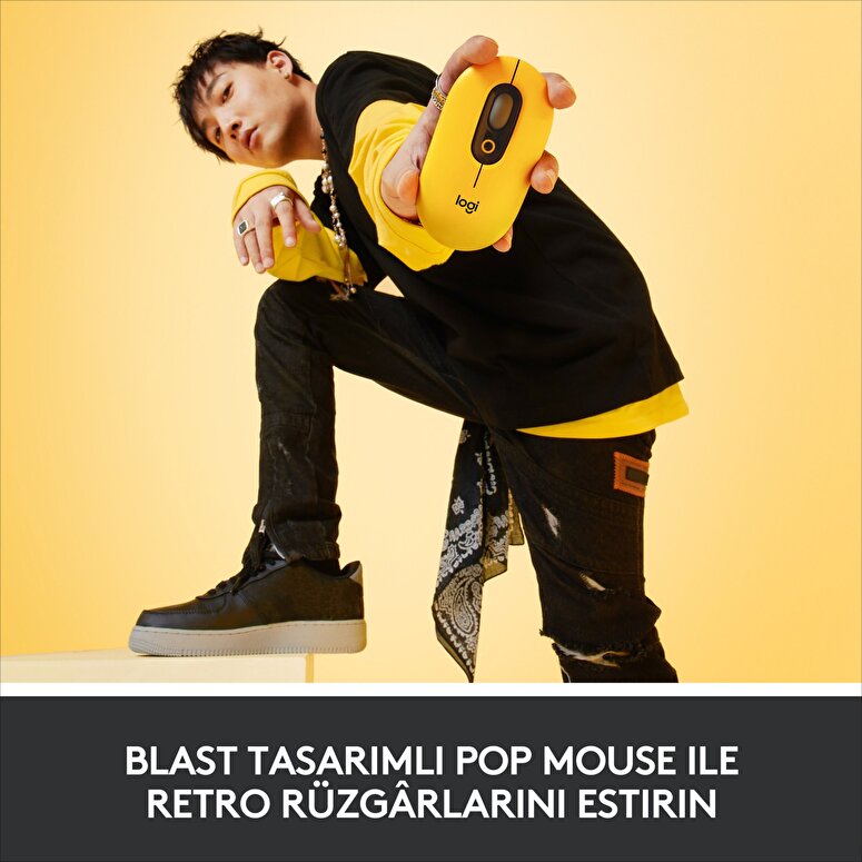 Logitech POP Kablosuz Mouse - Sarı 5099206101654