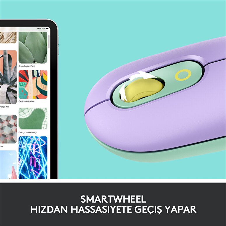 Logitech POP Kablosuz Mouse - Lila 5099206101661