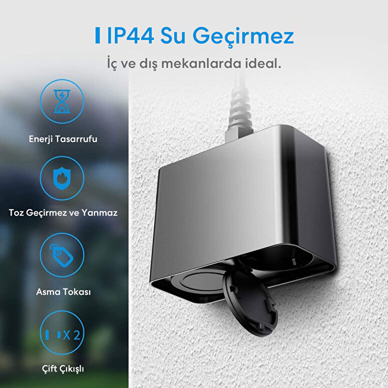Meross Akıllı Dış Ortam Priz 2li 600358069942