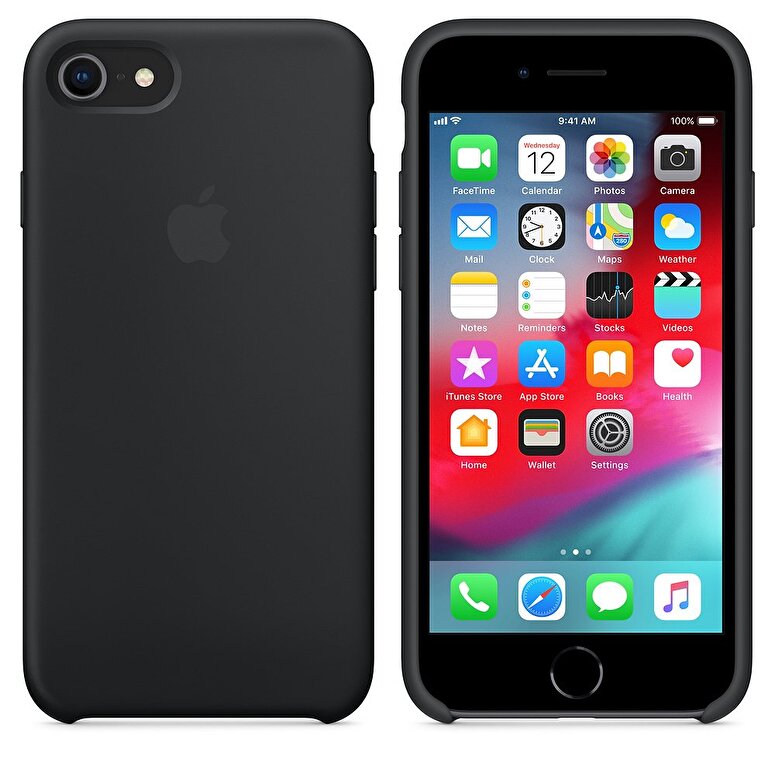 Apple Silikon iPhone  SE / 8 / 7 Kılıfı (Siyah) MQGK2ZM/A